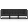 3-seater garden sofa with solid pine wood cushions by vidaXL, Outdoor sofas - Ref: Foro24-3076373, Price: 356,78 €, Discount: %
