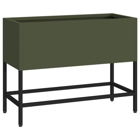Elevador de Jardín 60x26x45 cm Verde Oliva de Acero by , Pots and planters - Ref: Foro24-865886, Price: 54,81 €, Discount: %