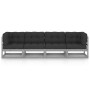 4-Sitzer-Gartensofa mit Kissen aus massivem Kiefernholz von vidaXL, Outdoor-Sofas - Ref: Foro24-3076411, Preis: 366,85 €, Rab...