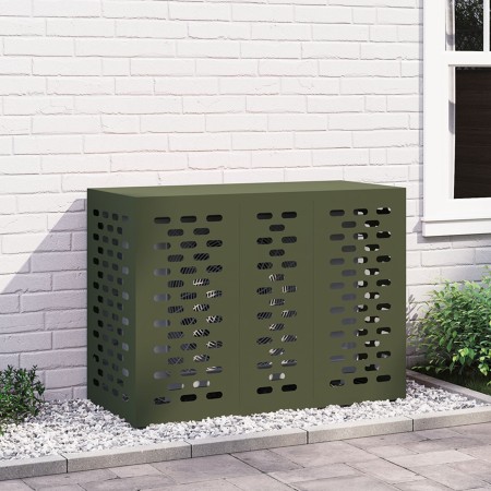 Cubierta de Aire Acondicionado Verde Oliva 110x50x80 cm Acero by , Accessories for heating radiators - Ref: Foro24-865907, Pr...