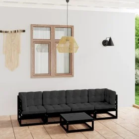 5-piece garden furniture set with solid pine wood cushions by vidaXL, Garden sets - Ref: Foro24-3076418, Price: 519,80 €, Dis...