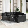 Conjunto de sofá de jardín 9 pcs Negro 55 x 55 x 37 cm