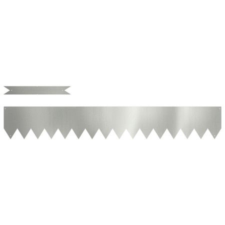 Bordes de césped 20 pcs 100x0.5x15 cm Acero Galvanizado