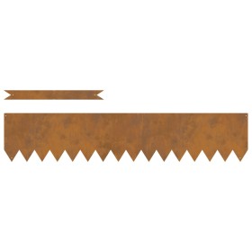 Bordes de Césped 10 pcs 100x0.5x20 cm Acero Envejecido by , Garden edging and edging - Ref: Foro24-865964, Price: 78,25 €, Di...