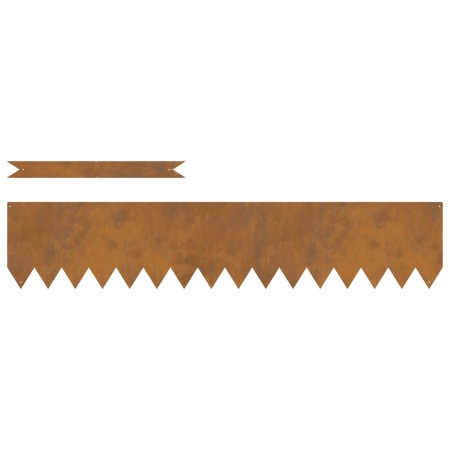 Bordes de Césped 10 pcs 100x0.5x20 cm Acero Envejecido by , Garden edging and edging - Ref: Foro24-865964, Price: 78,25 €, Di...