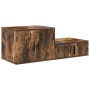Armario de Almacenamiento Roble Ahumado 127x41x40 cm Madera Elaborada de , Mesitas de noche - Ref: Foro24-866655, Precio: 84,...