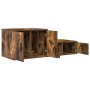 Armario de Almacenamiento Roble Ahumado 127x41x40 cm Madera Elaborada de , Mesitas de noche - Ref: Foro24-866655, Precio: 84,...