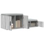 Gabinete de Almacenamiento Gris Sonoma 127x41x40 cm Madera Ingenierizada de , Mesitas de noche - Ref: Foro24-866656, Precio: ...