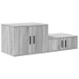 Gabinete de Almacenamiento Gris Sonoma 127x41x40 cm Madera Ingenierizada de , Mesitas de noche - Ref: Foro24-866656, Precio: ...