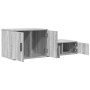 Gabinete de Almacenamiento Gris Sonoma 127x41x40 cm Madera Ingenierizada de , Mesitas de noche - Ref: Foro24-866656, Precio: ...