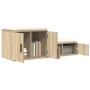 Gabinete de almacenamiento de roble Sonoma 118x41x40 cm en madera de ingeniería de , Mesitas de noche - Ref: Foro24-866661, P...