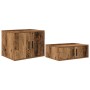 Armario de almacenamiento de madera antigua 118x41x40 cm de aglomerado de , Mesitas de noche - Ref: Foro24-866665, Precio: 80...