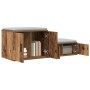 Armario de almacenamiento de madera antigua 118x41x40 cm de aglomerado de , Mesitas de noche - Ref: Foro24-866665, Precio: 80...
