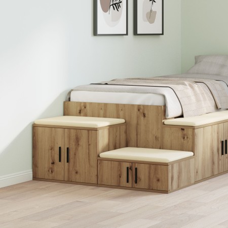 Gabinete de Almacenamiento de Roble Artesanal 103x41x40 cm de Madera Compensada de , Mesitas de noche - Ref: Foro24-866682, P...