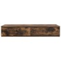 Cajones de cama en roble ahumado de 100x36,5x16,5 cm de madera elaborada de , Mesitas de noche - Ref: Foro24-866911, Precio: ...