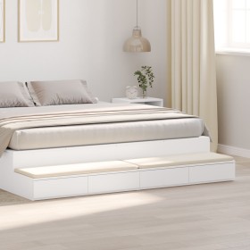 Cajones de Cama Blanco 200x36,5x16,5 cm Madera
