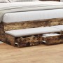 Cajones de Cama Roble Ahumado 200x36,5x16,5 cm Madera Compuesta de , Mesitas de noche - Ref: Foro24-866919, Precio: 104,21 €,...
