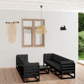 9-piece garden furniture set with solid pine wood cushions by vidaXL, Garden sets - Ref: Foro24-3076428, Price: 996,98 €, Dis...