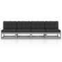 4-seater garden sofa with solid pine wood cushions by vidaXL, Outdoor sofas - Ref: Foro24-3076391, Price: 405,81 €, Discount: %