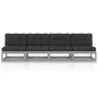 4-Sitzer-Gartensofa mit Kissen aus massivem Kiefernholz von vidaXL, Outdoor-Sofas - Ref: Foro24-3076391, Preis: 399,25 €, Rab...