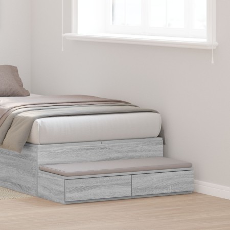 Cajones de cama en Gris Sonoma de 90x36,5x16,5 cm de Madera hecha de , Mesitas de noche - Ref: Foro24-866936, Precio: 53,65 €...