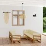 Muebles de jardín 8 piezas con cojines de madera de pino maciza de vidaXL, Conjuntos de jardín - Ref: Foro24-3076422, Precio:...