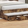 Cajones de Cama Roble Ahumado 120x36,5x16,5 cm Madera Ingenerizada de , Mesitas de noche - Ref: Foro24-866943, Precio: 80,04 ...