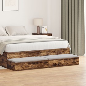 Mesas de Noche Roble Ahumado Madera de Roble Macizo by , Nightstands - Ref: Foro24-866951, Price: 80,34 €, Discount: %