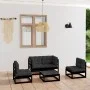 Gartenmöbelset 5-tlg. und Kissen aus massivem Kiefernholz von vidaXL, Gartensets - Ref: Foro24-3076438, Preis: 534,18 €, Raba...