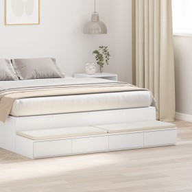Mesas de Noche Blanca Madera de Calidad 150 x 36.5 x 16.5 cm von , Nachttische - Ref: Foro24-866955, Preis: 91,26 €, Rabatt: ...