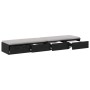 Mesas de Noche Roble Negro Madera 150 x 36.5 x 16.5 cm de , Mesitas de noche - Ref: Foro24-866956, Precio: 90,50 €, Descuento: %