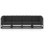 4-seater garden sofa with solid pine wood cushions by vidaXL, Outdoor sofas - Ref: Foro24-3076413, Price: 456,19 €, Discount: %