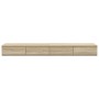 Cajones de cama Roble Sonoma 135x36,5x16,5 cm Madera Elaborada de , Mesitas de noche - Ref: Foro24-866989, Precio: 82,36 €, D...