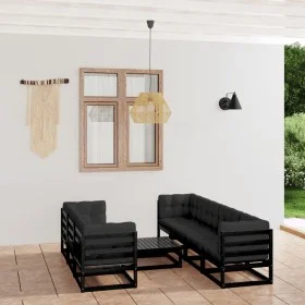 8-piece garden furniture set with solid pine wood cushions by vidaXL, Garden sets - Ref: Foro24-3076423, Price: 893,25 €, Dis...