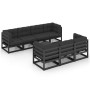 8-teiliges Gartenmöbel-Set mit Kissen aus massivem Kiefernholz von vidaXL, Gartensets - Ref: Foro24-3076423, Preis: 904,64 €,...
