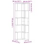 Estante Esquinero de 5 Niveles en Roble Negro 50x50x179 cm de Madera by , Bookcases and shelves - Ref: Foro24-868049, Price: ...