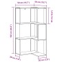 Estantería Esquinera de 3 Niveles Color Roble Negro 50x50x102 cm Madera Ingenierizada von , Bücherregale und Regale - Ref: Fo...