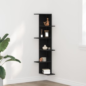 Estante de esquina Negro Roble 36,5x36,5x140 cm Madera elaborada von , Regale und Regale - Ref: Foro24-868052, Preis: 50,37 €...