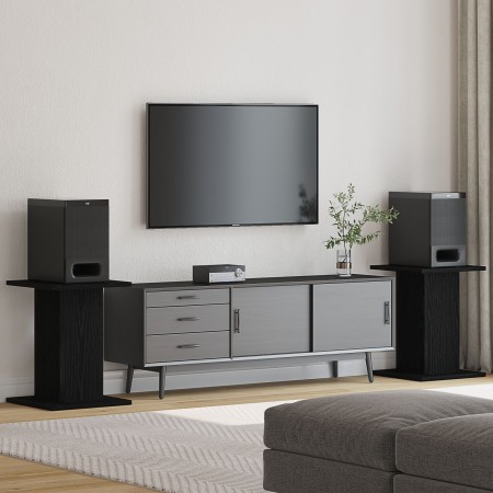Soportes para altavoces 2 pcs Negro Roble 30x30x40 cm Madera de ingeniería von , Lautsprecherständer - Ref: Foro24-868054, Pr...
