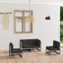 4-piece garden furniture set with solid pine wood cushions by vidaXL, Garden sets - Ref: Foro24-3076431, Price: 361,72 €, Dis...