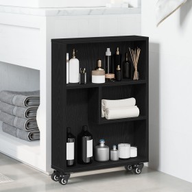 Carro de almacenamiento estrecho de roble negro 48x13x68 cm de madera elaborada by , Bookcases and shelves - Ref: Foro24-8680...
