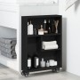 Carro de almacenamiento estrecho de roble negro 48x13x68 cm de madera elaborada von , Bücherregale und Regale - Ref: Foro24-8...