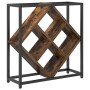 Botelleros Roble ahumado Marco de metal y estantes de madera de , Botelleros - Ref: Foro24-868221, Precio: 39,76 €, Descuento: %