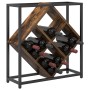 Botelleros Roble ahumado Marco de metal y estantes de madera de , Botelleros - Ref: Foro24-868221, Precio: 39,76 €, Descuento: %