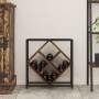 Botelleros Roble ahumado Marco de metal y estantes de madera de , Botelleros - Ref: Foro24-868221, Precio: 39,76 €, Descuento: %