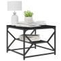Mesa de café de roble negro con estante, 51x50x40 cm, hecha de madera elaborada von , Couchtisch - Ref: Foro24-868225, Preis:...