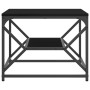Mesa de café de roble negro con estante, 51x50x40 cm, hecha de madera elaborada von , Couchtisch - Ref: Foro24-868225, Preis:...