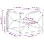 Mesa de café con estante en roble de Sonoma – 51x50x40 cm – Hecha de madera elaborada by , Coffee table - Ref: Foro24-868226,...