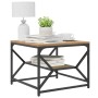 Mesa de café con estante de roble artesanal 51x50x40 cm de madera tratada by , Coffee table - Ref: Foro24-868230, Price: 42,4...
