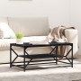 Mesa de Café con estante Roble Negro 90x50x40 cm Madera Ingenierizada by , Coffee table - Ref: Foro24-868231, Price: 63,13 €,...